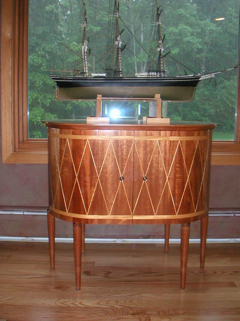 Drum Table with Cabinet